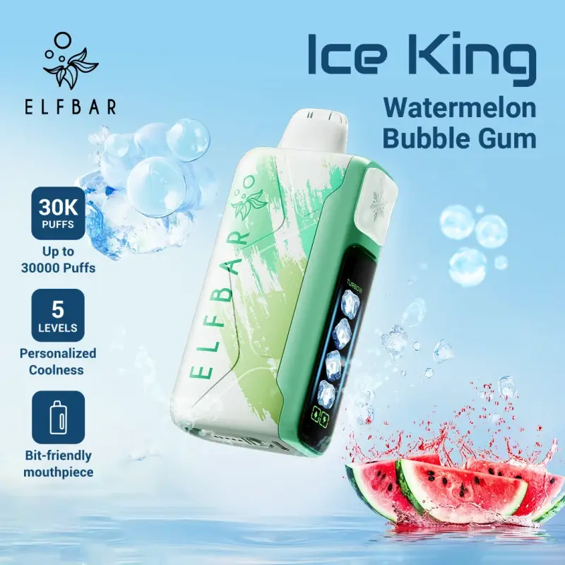 Watermelon-Bubblegum-Elfbar-Ice-King-30000-Puffs